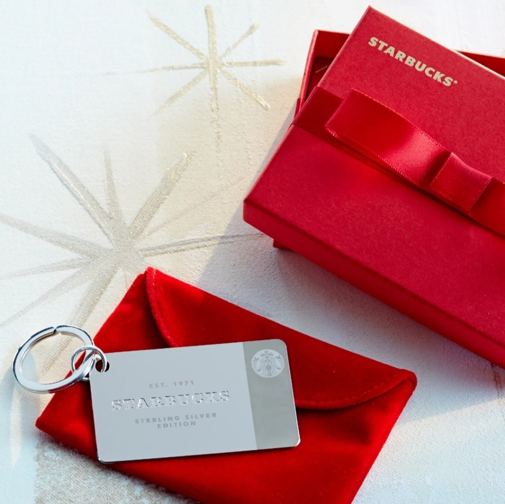 2014 Starbucks Limited Edition Sterling Silver .925 Mini Keychain Card